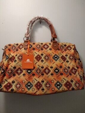 Adventure Bling by Montana West Orange Aztec Print Tote